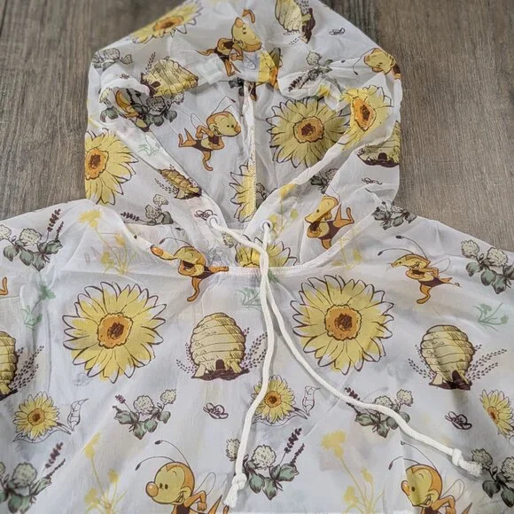 Disney Spirit Jersey Windbreaker Womens XS All Over Print Hoodie Pullover NWT - Picture 3 of 10